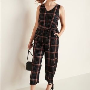 Plaid Old Navy v-neck jumpsuit
